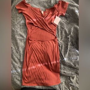 Burnt Orange Mini Dress